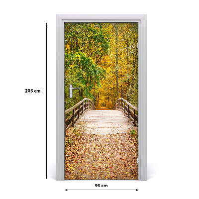 Selbstklebendes wandbild an der wand Wald im herbst