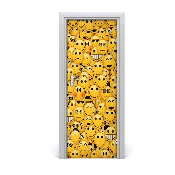 Selbstklebendes wandbild an der wand Emoticons