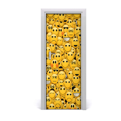 Selbstklebendes wandbild an der wand Emoticons