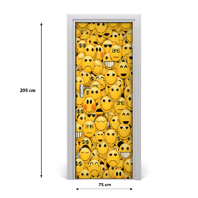 Selbstklebendes wandbild an der wand Emoticons