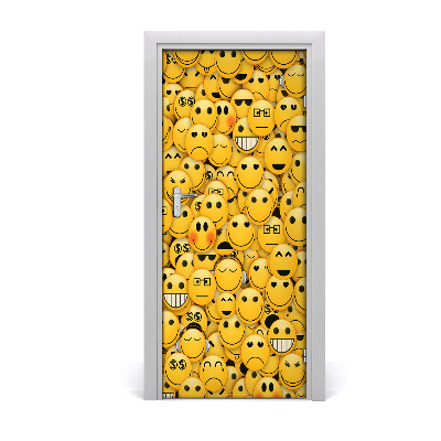 Selbstklebendes wandbild an der wand Emoticons