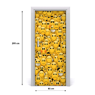 Selbstklebendes wandbild an der wand Emoticons