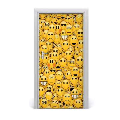 Selbstklebendes wandbild an der wand Emoticons