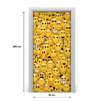 Selbstklebendes wandbild an der wand Emoticons