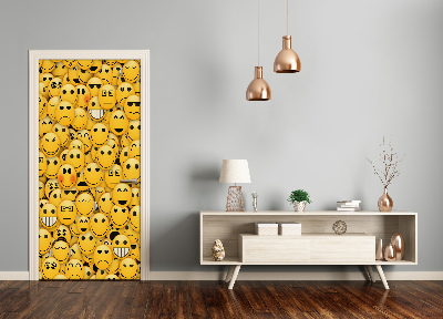 Selbstklebendes wandbild an der wand Emoticons