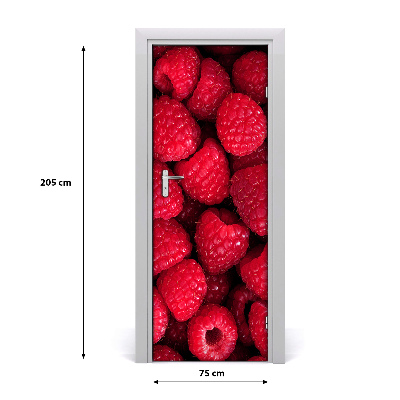 Selbstklebender aufkleber an der tür Himbeeren