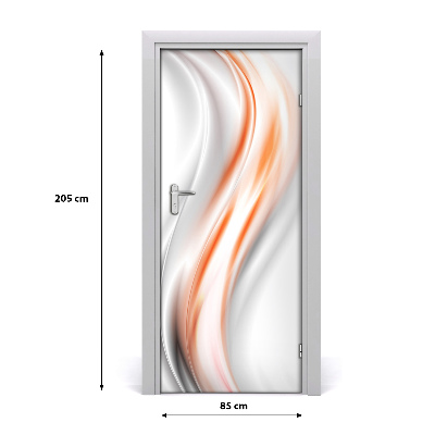 Selbstklebender aufkleber an der tür Abstrakte wellen