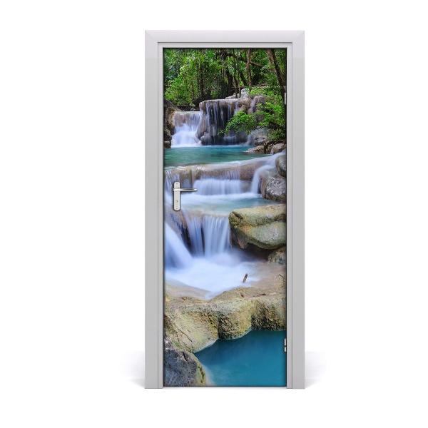 Selbstklebendes wandbild an der wand Wasserfall thailand