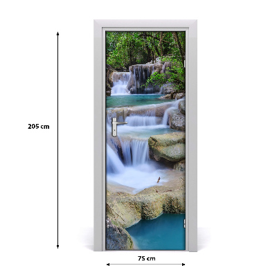 Selbstklebendes wandbild an der wand Wasserfall thailand