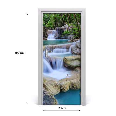 Selbstklebendes wandbild an der wand Wasserfall thailand