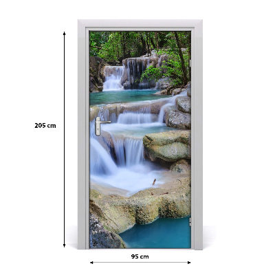 Selbstklebendes wandbild an der wand Wasserfall thailand