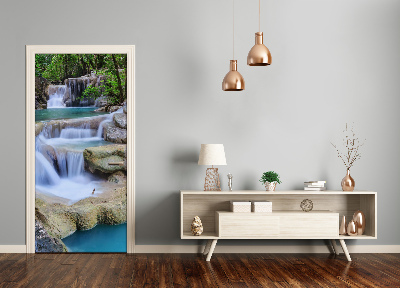 Selbstklebendes wandbild an der wand Wasserfall thailand