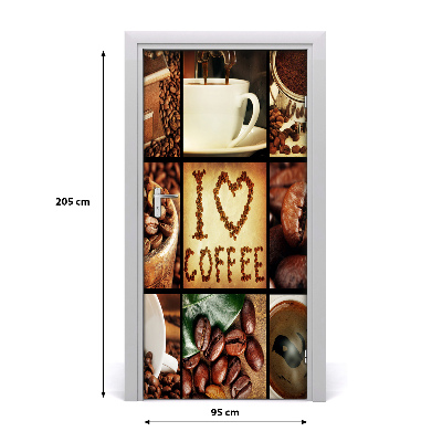 Selbstklebendes wandbild an der wand Zu hause kaffee collage