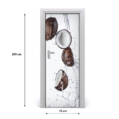 Selbstklebender aufkleber an der tür Kokosnuss