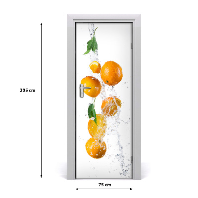 Selbstklebender aufkleber an der tür Orangen