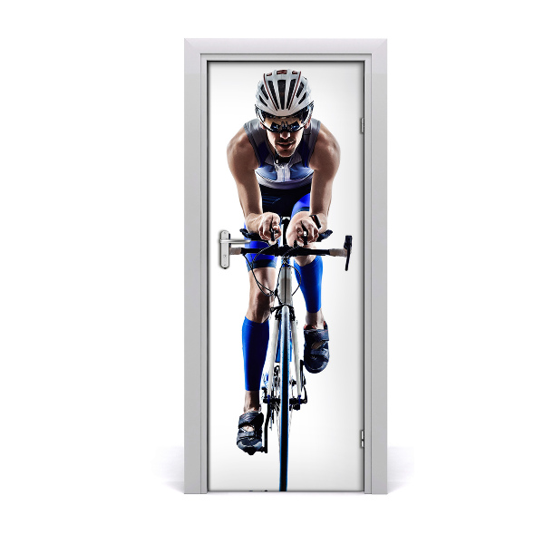 Selbstklebendes wandbild an der wand Sport radfahrer