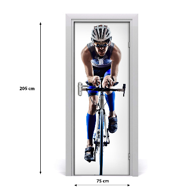 Selbstklebendes wandbild an der wand Sport radfahrer