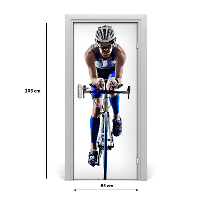 Selbstklebendes wandbild an der wand Sport radfahrer