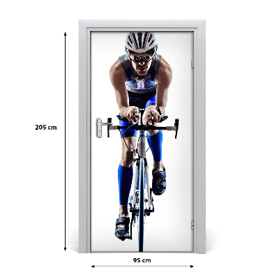 Selbstklebendes wandbild an der wand Sport radfahrer