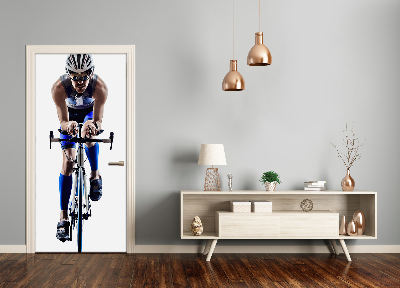 Selbstklebendes wandbild an der wand Sport radfahrer