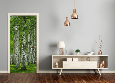 Selbstklebendes wandbild an der wand Birkenwald