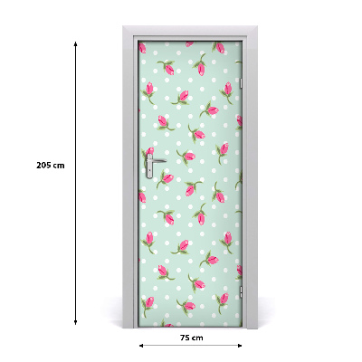 Selbstklebendes wandbild an der wand Haus roses