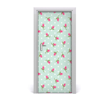 Selbstklebendes wandbild an der wand Haus roses