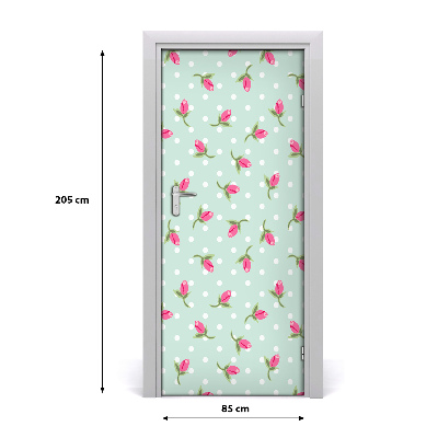 Selbstklebendes wandbild an der wand Haus roses