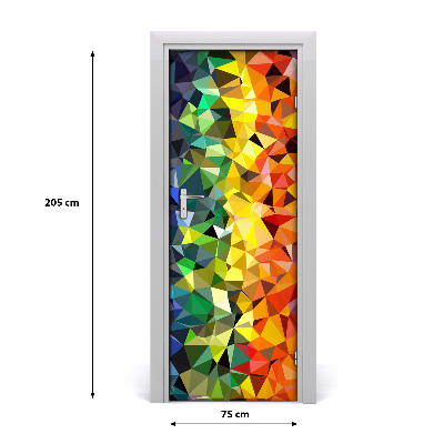 Selbstklebender aufkleber an der tür Geometrischer hintergrund