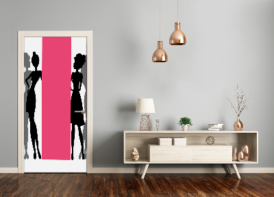 Selbstklebendes wandbild an der wand Silhouetten von frauen