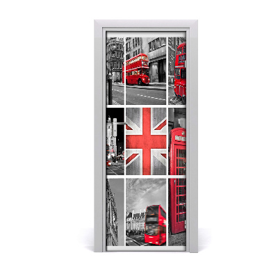 Selbstklebendes wandbild an der wand Collage london