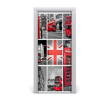 Selbstklebendes wandbild an der wand Collage london