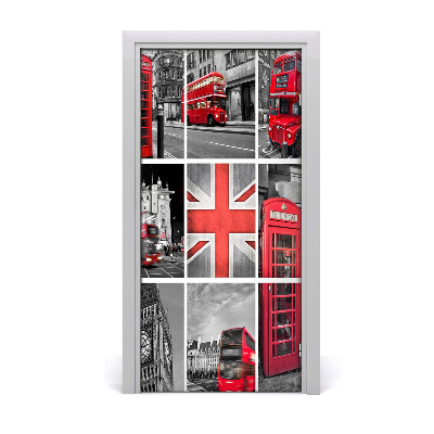 Selbstklebendes wandbild an der wand Collage london