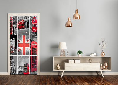 Selbstklebendes wandbild an der wand Collage london