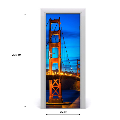 Selbstklebendes wandbild an der wand Brücke in san francisco