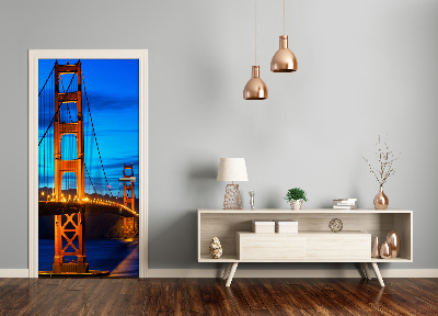 Selbstklebendes wandbild an der wand Brücke in san francisco