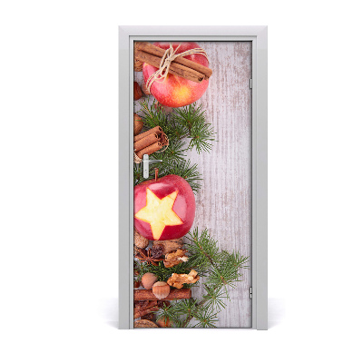 Selbstklebender aufkleber an der tür Weihnachtsäpfel