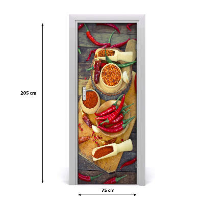 Selbstklebender aufkleber an der tür Peperoni