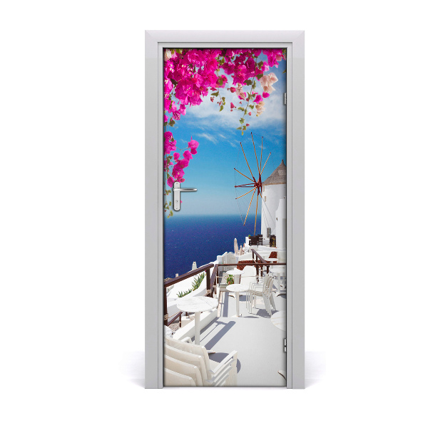 Selbstklebendes wandbild an der wand Santorini, griechenland