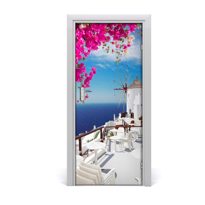 Selbstklebendes wandbild an der wand Santorini, griechenland