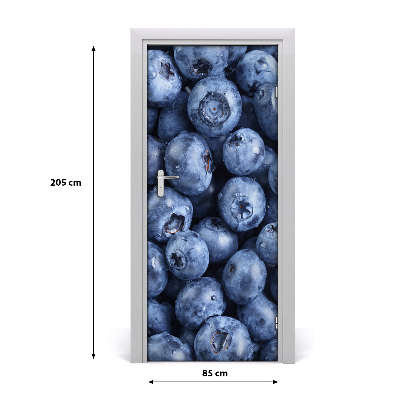 Selbstklebender aufkleber an der tür Blaubeeren