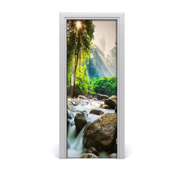 Selbstklebendes wandbild an der wand Wasserfall im wald