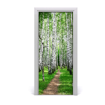 Selbstklebendes wandbild an der wand Birkenwald