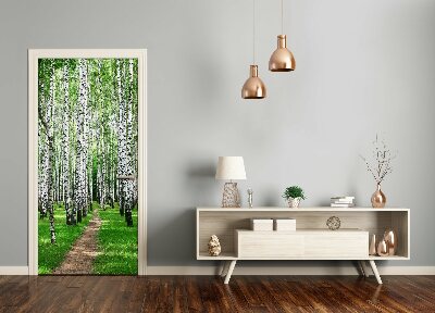 Selbstklebendes wandbild an der wand Birkenwald