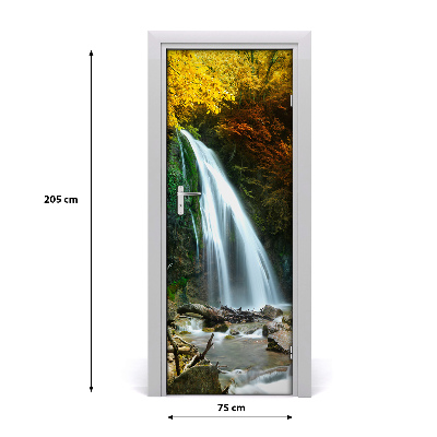 Selbstklebendes wandbild an der wand Wasserfall im wald