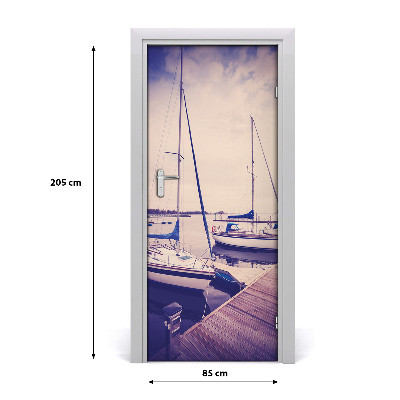 Selbstklebendes wandbild an der wand Yachten