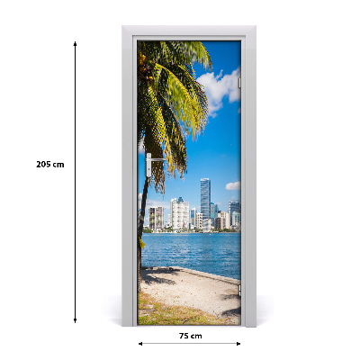 Selbstklebendes wandbild an der wand Miami nach hause