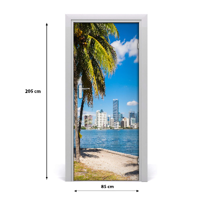 Selbstklebendes wandbild an der wand Miami nach hause