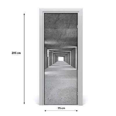 Selbstklebender aufkleber an der tür Der betontunnel