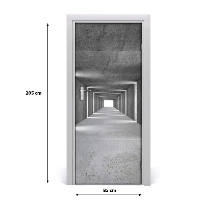 Selbstklebender aufkleber an der tür Der betontunnel